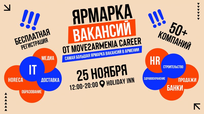 Состоится шестая ярмарка вакансий Move2Armenia Career￼